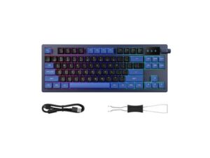 GAMDIAS Hermes E7 - מקלדת עם כבל USB-C נשלף וכלי החלפת קייקאפ/מתג