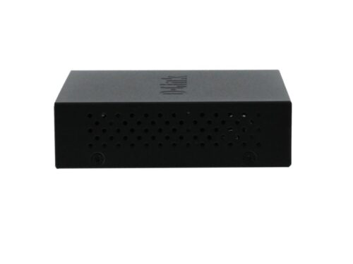 מתג D-Link DGS-1005P פרופיל צד עם פתחי אוורור