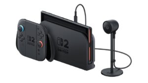 מצלמת Nintendo Switch 2 Camera מחוברת לקונסולה במצב טלוויזיה