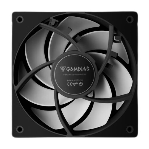 GAMDIAS NOTUS M1-1201 ARGB - גב המאוורר עם מדבקת מפרט