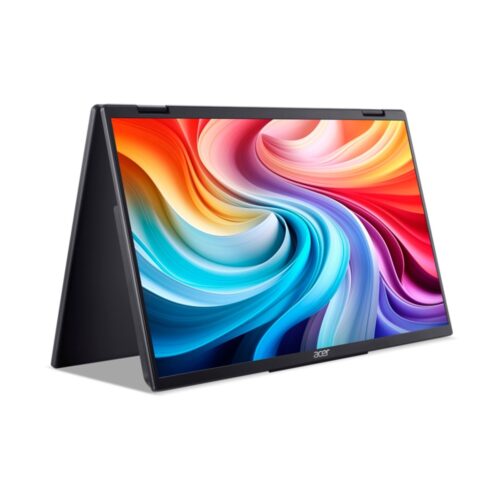 Acer PD163QT - מבט בזווית, שני המסכים פתוחים במצב אוהל