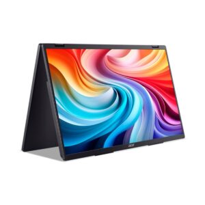 Acer PD193QTE - מבט בזווית, שני המסכים פתוחים במצב אוהל