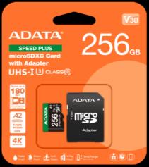 כרטיס זיכרון ADATA Premier SPEED PLUS microSDXC 256GB UHS-I U3