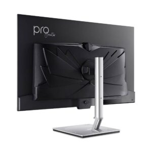 Acer ProCreator PE320QK X - תקריב על פסי החיבורים והמעמד
