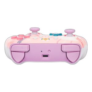 בקר משחק אלחוטי Nintendo Switch Princess Peach Plaid - גב וחיבורים