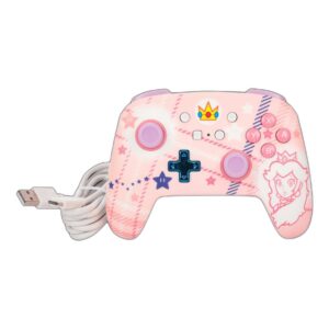 בקר משחק אלחוטי Nintendo Switch Princess Peach Plaid - עם כבל טעינה USB-C