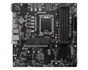 לוח אם MSI PRO B760M-P DDR4 מבט מלמעלה