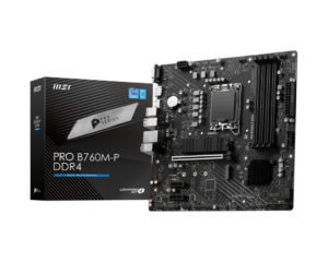 לוח אם MSI PRO B760M-P DDR4 עם קופסת האריזה