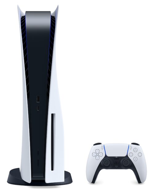 Sony PlayStation 5 CFI-1216A - מבט מלפנים עם בקר DualSense