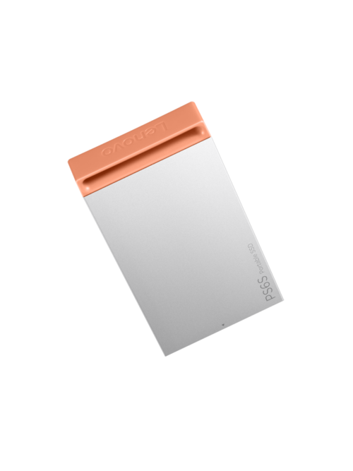 כונן SSD חיצוני Lenovo PS6S 512GB - תצוגה עליונה עם לוגו Lenovo