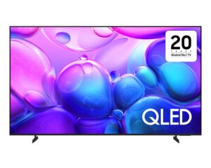 Samsung QE55Q6F - מבט חזיתי ישר עם מסך QLED פתוח