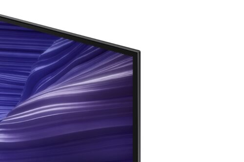 Samsung QE55S90F - תקריב על מסגרת המסך הדקה