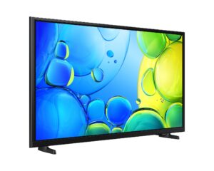 Samsung U43F6000 - מבט קדמי בזווית ימין עם תצוגת מסך צבעונית