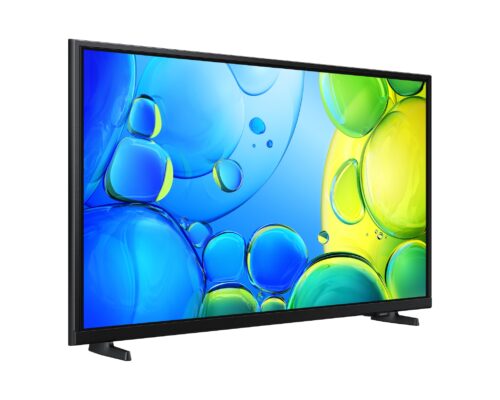 Samsung U43F6000 - מבט קדמי בזווית ימין עם תצוגת מסך צבעונית