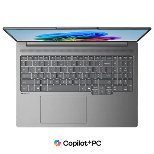 Lenovo IdeaPad Pro 5 16IPH11 תצוגה עליונה של המקלדת והמסך