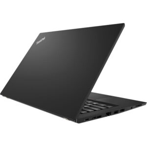 Lenovo ThinkPad T480s - מבט אחורי בזווית עם לוגו ThinkPad
