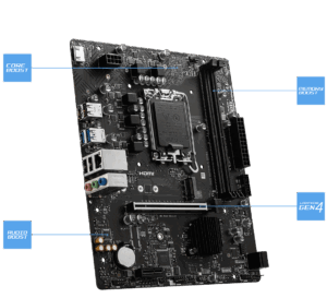 לוח אם MSI PRO H610M-S DDR4 - תכונות Core Boost Memory Boost Lightning Gen4