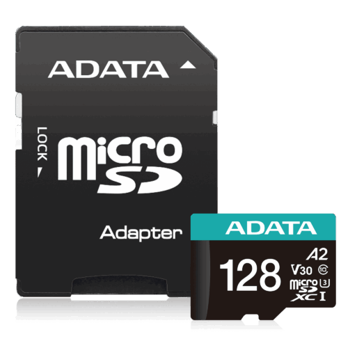 כרטיס זיכרון ADATA Premier Pro 128GB עם מתאם SD מלא