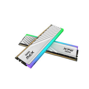 זיכרון XPG Lancer Blade RGB DDR5 16GB 6000MHz CL48 לבן - תקריב זוג