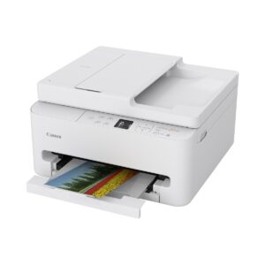 מדפסת Canon PIXMA TS7550i בזמן הדפסת תמונה צבעונית