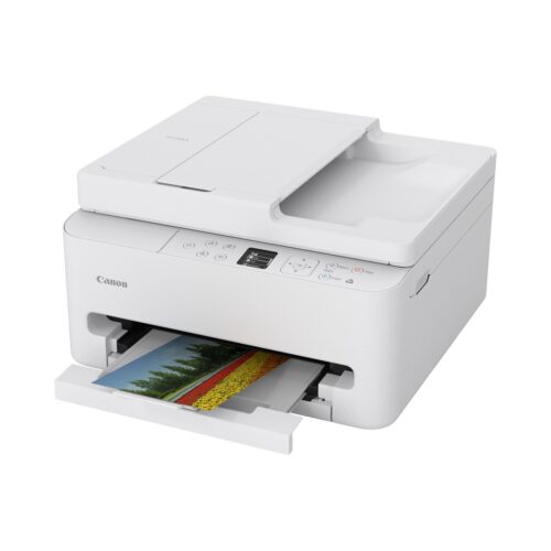 מדפסת Canon PIXMA TS7550i בזמן הדפסת תמונה צבעונית
