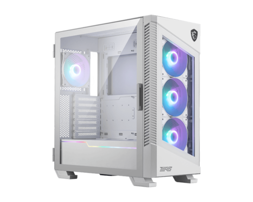 מארז מחשב MSI MPG VELOX 100R WHITE - מבט מזווית