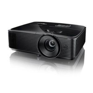 מקרן Optoma W381 - מבט קדמי, לוגו Optoma קריא (מקור: projection.center, רשומת המוצר המדויקת)