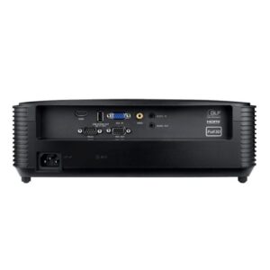 מקרן Optoma W381 - מבט אחורי עם חיבורים (מקור: projection.center)