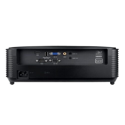 מקרן Optoma W381 - מבט אחורי עם חיבורים (מקור: projection.center)