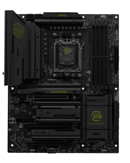 לוח אם MSI MAG X870E TOMAHAWK WIFI AM5 DDR5 - תצוגה קדמית