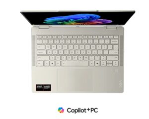 Lenovo Yoga 7 2-in-1 14AGP11 - תצוגה עילית של המקלדת והמסך