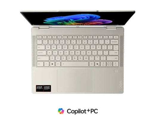 Lenovo Yoga 7 2-in-1 14AGP11 - תצוגה עילית של המקלדת והמסך