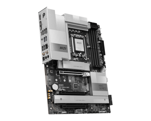 MSI PRO Z890-A WIFI - זווית צד עם פאנל אחורי