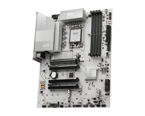 לוח אם MSI PRO Z890-S WIFI WHITE - מבט מלמעלה בזווית