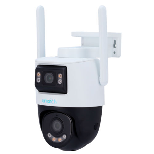 מצלמת אבטחה PTZ חיצונית שתי עדשות WiFi6 IP66 5MP+5MP UNIARCH Uho-P2S-M55F34