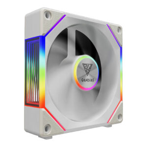 מאוורר מארז GAMDIAS AEOLUS P2-1201 WH - מאוורר ARGB יחיד 120 מ"מ לבן PWM