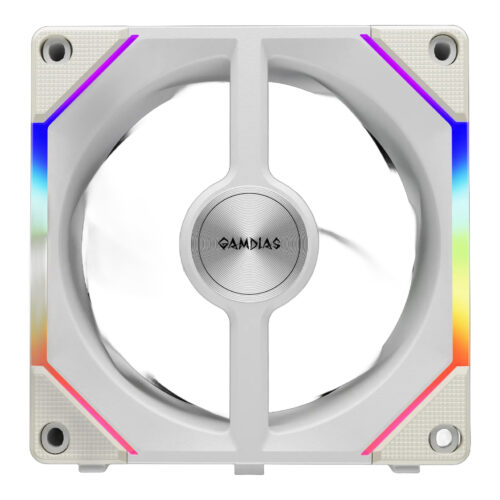 מאוורר מארז GAMDIAS AEOLUS P2-1201 WH - מאוורר ARGB יחיד 120 מ"מ לבן PWM