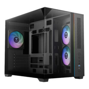 מארז מחשב GAMDIAS ATLAS M3M - Micro Tower זכוכית מחוסמת תלת-צדדית ARGB
