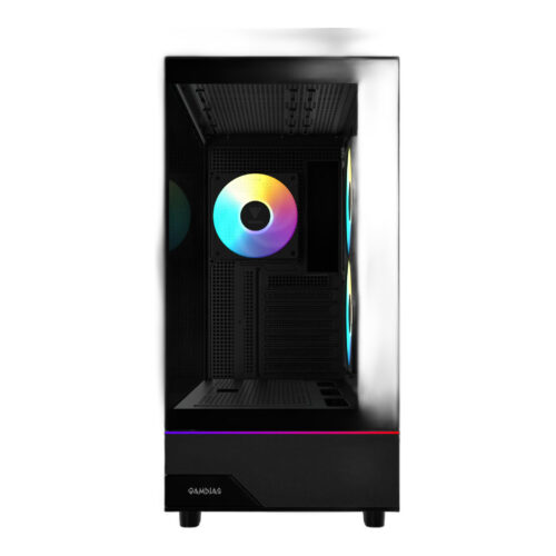 מארז מחשב GAMDIAS ATLAS M5 - Mid Tower זכוכית מחוסמת פנורמית ARGB