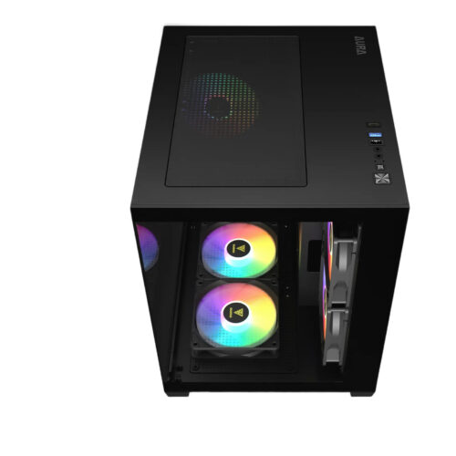 מארז מחשב GAMDIAS AURA GC101M Micro-Tower זכוכית מחוסמת