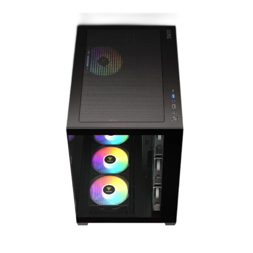 מארז מחשב GAMDIAS AURA GC107 ELITE Mid-Tower זכוכית פנורמית כפולה