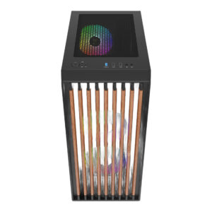 מארז מחשב GAMDIAS AURA GC4 ELITE ARGB Mid-Tower פאנל עץ אגוז אמיתי