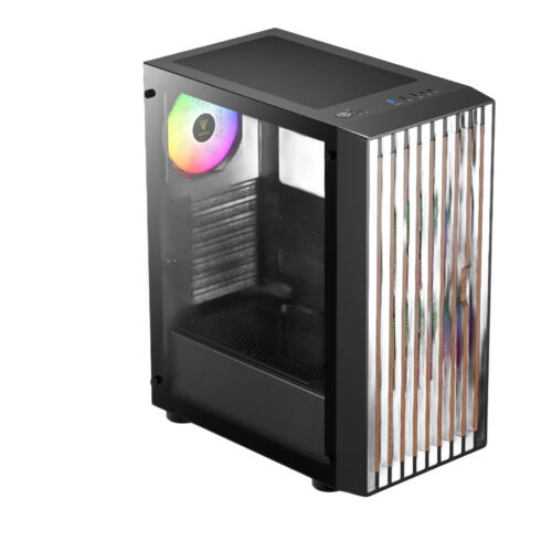 מארז מחשב GAMDIAS AURA GC4 ELITE ARGB Mid-Tower פאנל עץ אגוז אמיתי
