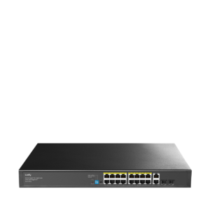 מתג רשת CUDY GS1018PS2 16 יציאות Gigabit PoE+ עם 2 Uplink GbE ו-2 SFP