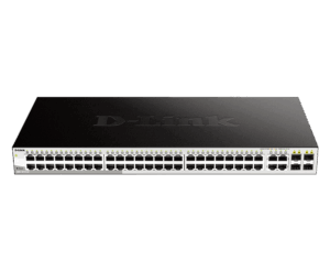 מתג רשת D-Link DGS-1210-52 מנוהל חכם עם 48 יציאות Gigabit ו-4 יציאות SFP Combo
