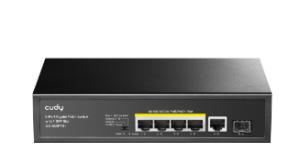 מתג CUDY GS1005PTS1-IL 5-Port Gigabit PoE+ Switch עם יציאת SFP