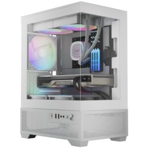 מארז מחשב GAMDIAS AURA GC9M ELITE ARGB לבן - מבט זווית