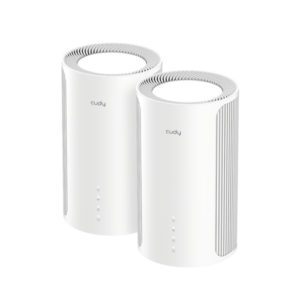 מערכת Mesh אלחוטית CUDY M11000 BE11000 Tri-Band Wi-Fi 7 - מארז 2 יחידות