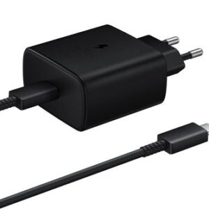 מטען קיר סופר מהיר 25W + כבל Type-C ל-Type-C שחור - תואם Samsung Galaxy (דגם B)