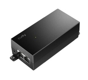 מזרק CUDY POE200H 30W 2.5Gbps PoE+ Injector עם התקנת קיר